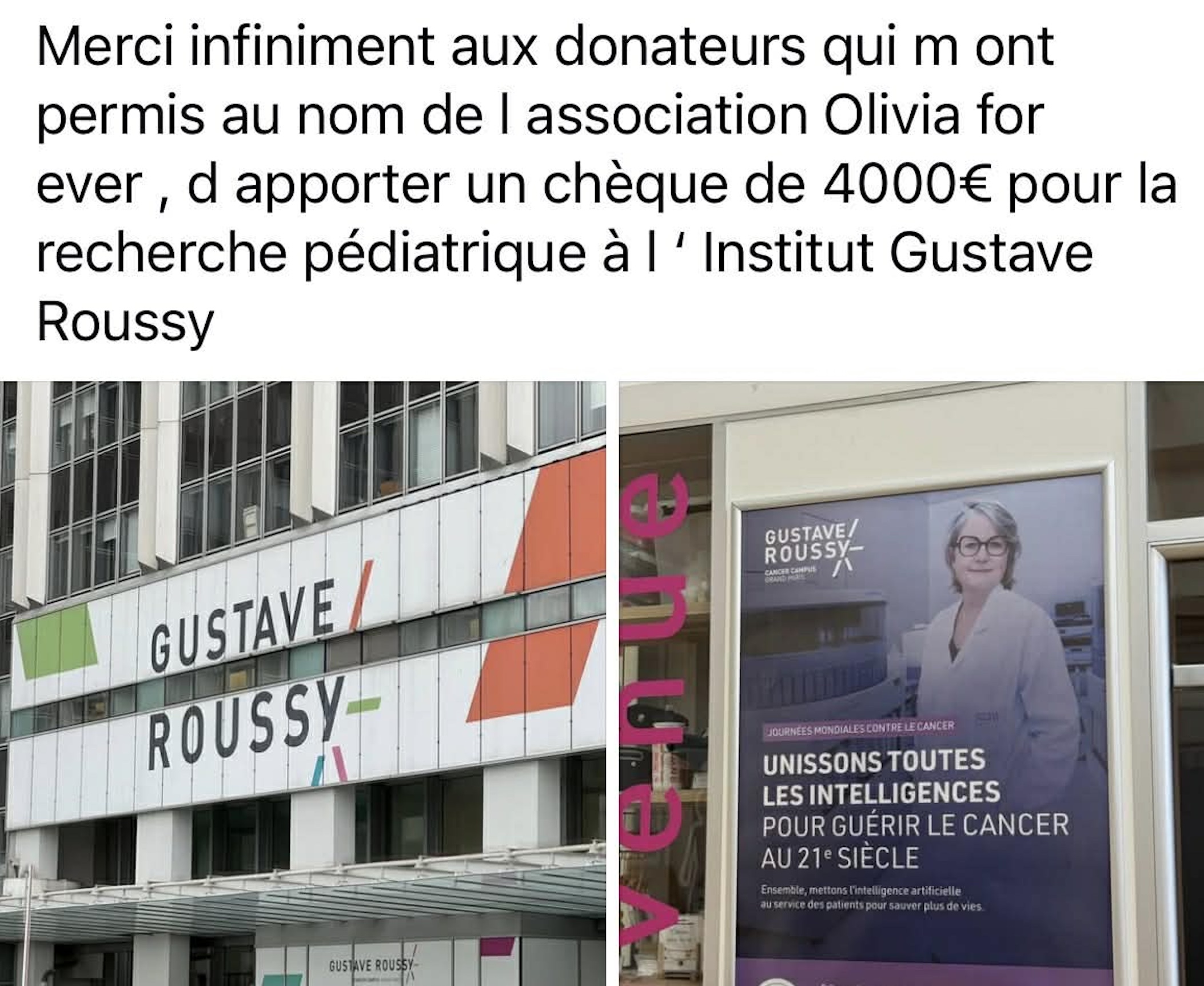 Suite au spectacle-hommage à Olivia du 15 février au Théâtre de l'Etoile du Nord 